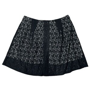 Talbots Woman Plus 24W White & Black Lace Skirt